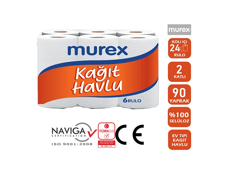 Murex Ev Tipi Kağıt Havlu 6'lı ürün görseli
